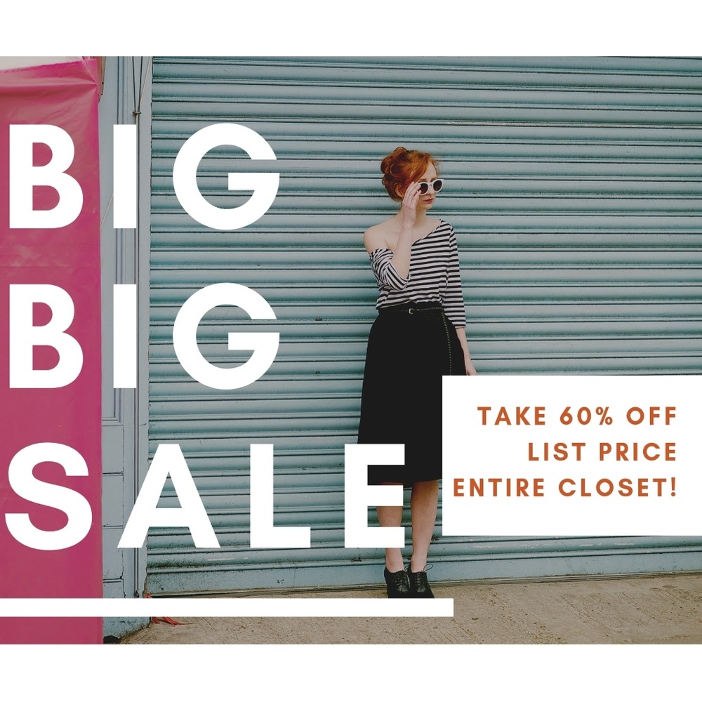 60% OFF ENTIRE CLOSET